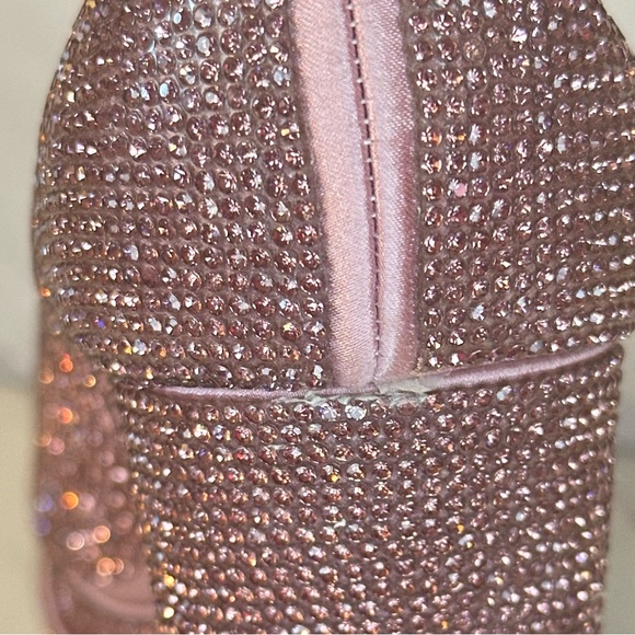NWT Rhinestoned Block Heel Platform Pumps - Rose - Size 8.5 - Picture 15 of 17